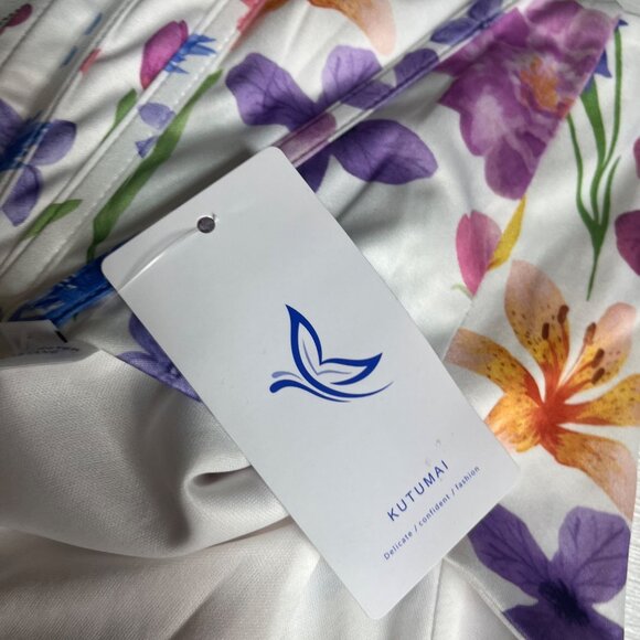 Kutumai Floral Print Sleeveless Corset Top Scoop Neck Back Zipper Size XS New - Picture 8 of 9